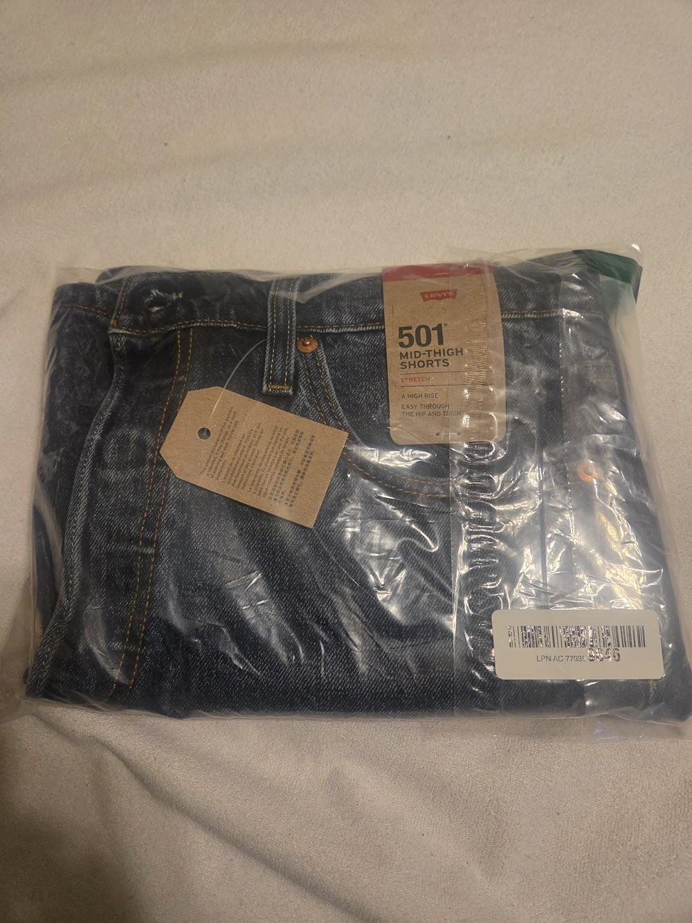 Levi's 501 Straight Leg Jeans - Dark Blue Denim